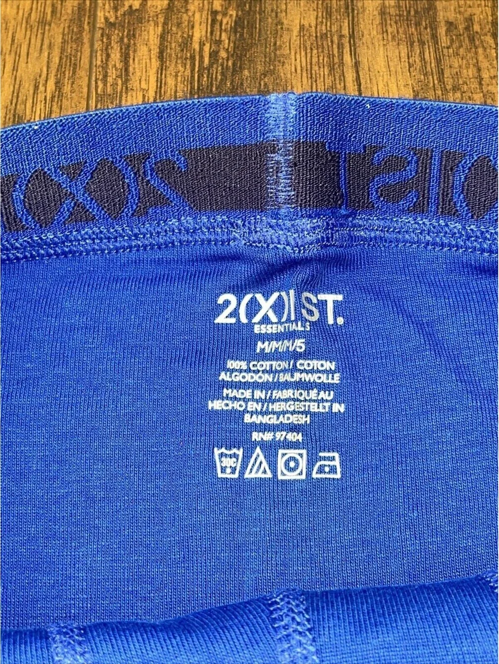 Set of 2 NEW 2(X)IST Cotton Stretch Boxer Briefs Size M Red Blue 2xist
